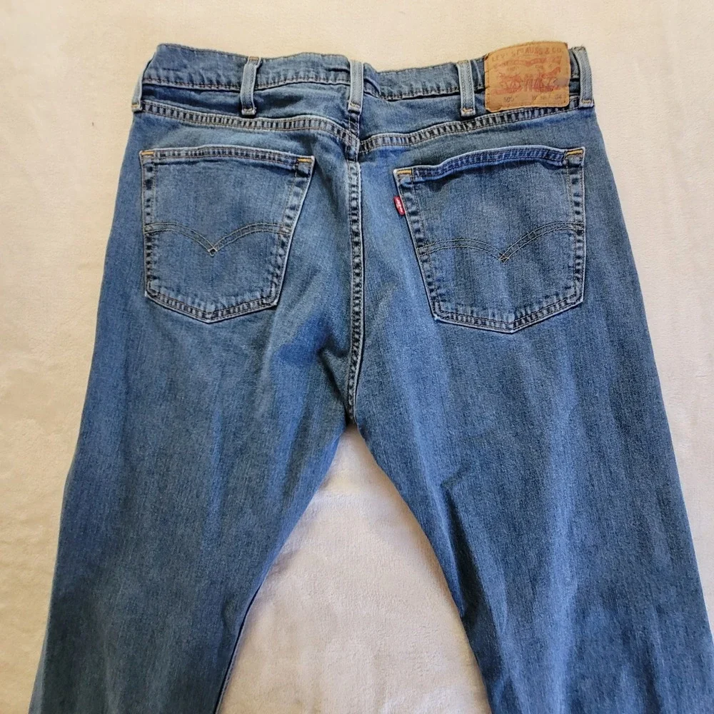 Levi's 505 Regular Fit Jeans Mens 38x34 Blue Straight Leg Denim Casual Rugged